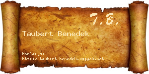 Taubert Benedek névjegykártya